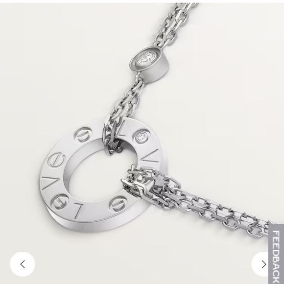 Like new Cartier love necklace white gold. - Picture 3 of 7